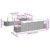 vidaXL Gar&eth;s&oacute;fa sett me&eth; geymslu 9 pcs Svartur Poly rattan