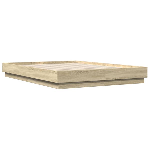 vidaXL R&uacute;mgrind &aacute;n D&yacute;nu Sonoma Eikarlitur 120x200 cm