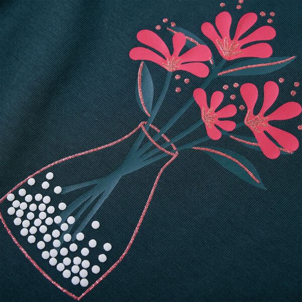 Barnabolur með Síðum Ermum Dökkgrænn 92