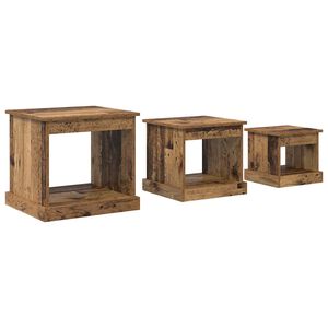 vidaXL S&oacute;fabor&eth; 3 pcs Gamall vi&eth;ur Samsettur vi&eth;ur
