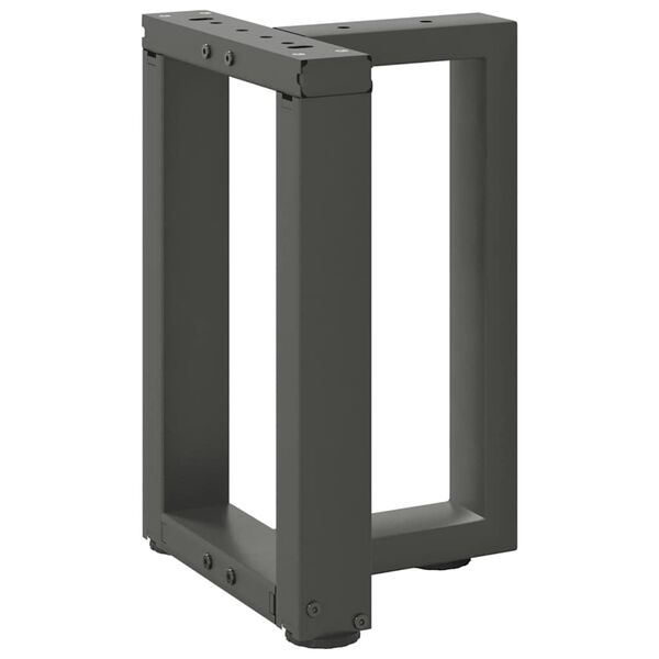 vidaXL s&oacute;fabor&eth;sf&aelig;tur T-laga 2 stk. antras&iacute;t 28x25x(42-43) cm st&aacute;l