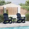 vidaXL Adirondack Rokkstólar 2 pcs Svarblár HDPE