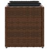 vidaXL Gr&oacute;&eth;urker me&eth; 3 Pottum 2 stk Br&uacute;nt 105x30x32 cm P&oacute;l&yacute;rattan