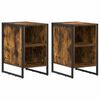 vidaXL N&aacute;ttbor&eth; 2 pcs Reykja&eth;i Eik 39.5 x 30 x 50 cm Samsettur vi&eth;ur