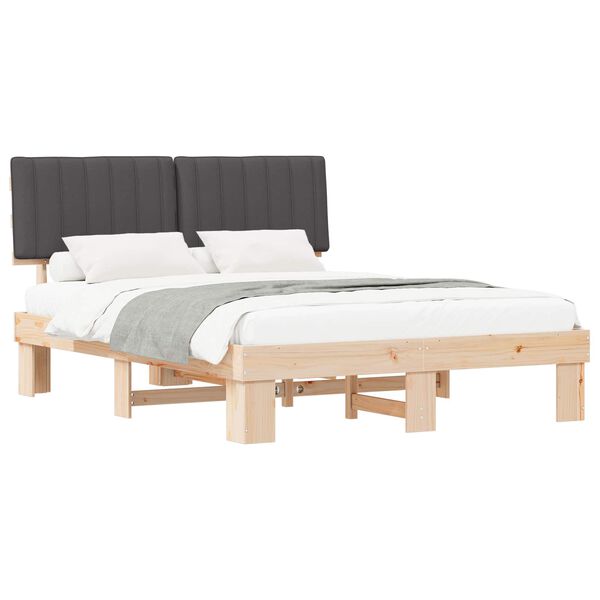 vidaXL R&uacute;mf&oacute;tur me&eth; kl&aelig;&eth;&eth;um h&ouml;f&eth;agafli D&ouml;kk gr&aacute; 150 x 200 cm