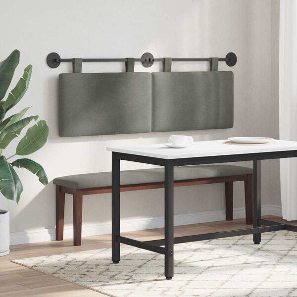 vidaXL Hengisk&aacute;li Vegghengt Lj&oacute;sgr&aacute;r 150 x 55 x 5 cm Korduroy efni