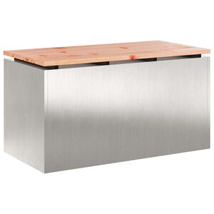 vidaXL Gar&eth;bekkur Silfur 80 x 40 x 43 cm stainless steel