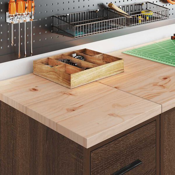 vidaXL Bílskúrsgeymsluskápur Brún Eik 30x51x85 cm Gegnheil Fura