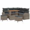 vidaXL Gar&eth;s&oacute;fa sett me&eth; p&uacute;&eth;i me&eth; geymslu 8 pcs Gr&aacute;r