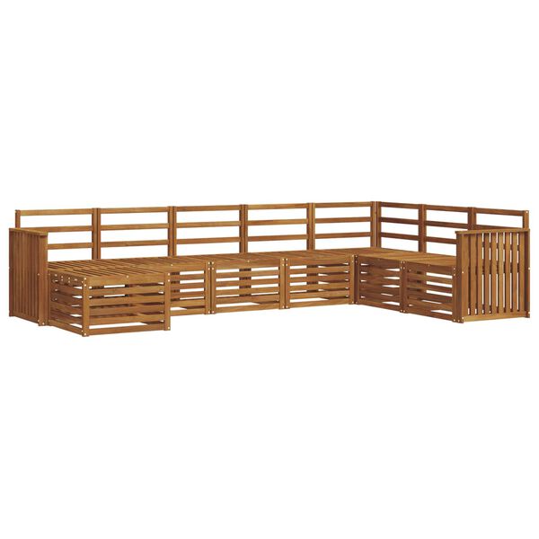 vidaXL S&oacute;fasett 8 pcs N&aacute;tt&uacute;rulegur Hrein akas&iacute;utr&eacute;