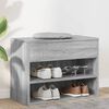 vidaXL Sk&oacute;bekkur Gr&aacute;tt Sonoma 60x30x45 cm Samsettur Vi&eth;ur