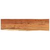vidaXL Bor&eth;plata 160x40x2,5cm R&eacute;tthyrnd Gegnheil Akas&iacute;a N&aacute;tt&uacute;rul. Br&uacute;n