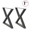 vidaXL bor&eth;stofubor&eth;sf&aelig;tur 2 stk. antras&iacute;t 90x(72-73,3) cm st&aacute;l