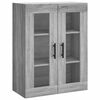 vidaXL Vegghengdur Sk&aacute;pur Gr&aacute;r Sonoma 69,5x34x90 cm