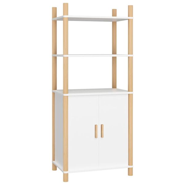 vidaXL H&aacute;r Sk&aacute;pur Hv&iacute;tur 60x40x141 cm Samsettur Vi&eth;ur