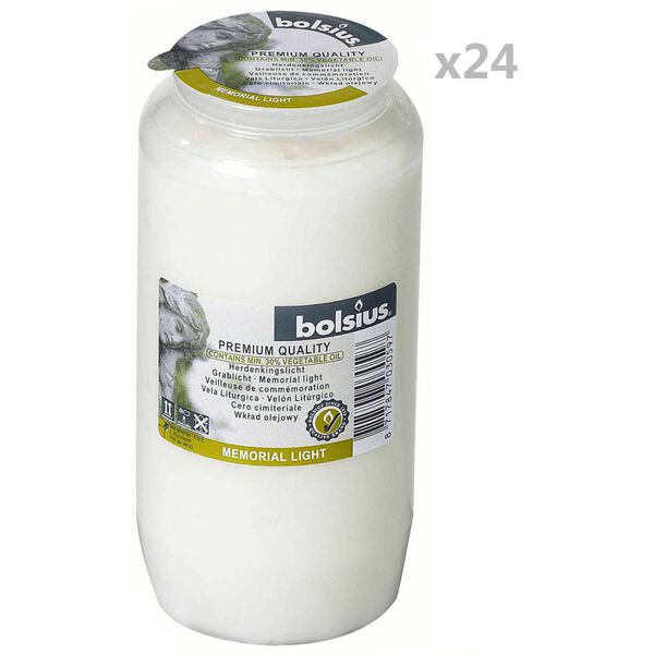 Bolsius Leiðiskerti "Compo No 7" 24 stk. Gegnsæ