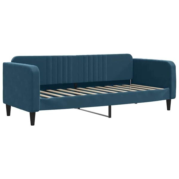 vidaXL Svefns&oacute;fi me&eth; D&yacute;nu Bl&aacute;r 80x200 cm Flauel