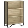 vidaXL B&oacute;kahilla Sonoma Eik 80x31x106 cm Samsettur Vi&eth;ur
