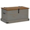 vidaXL Geymslukista HALDEN Gr&aacute;r 91x48x47 cm Solid Wood Furu