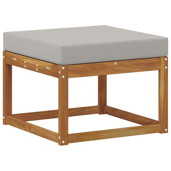 vidaXL &Uacute;ti s&oacute;fasett me&eth; p&uacute;&eth;i 6 pcs N&aacute;tt&uacute;rulegt og Lj&oacute;st Gr&aacute;tt