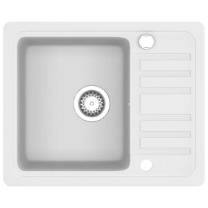 vidaXL Granít Eldhúsvaskur Stakur Vaskur Hvítur