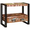 vidaXL Snyrtingarsk&aacute;pa Marglitur 71 x 33 x 58 cm Solid endurheimt tr&eacute;