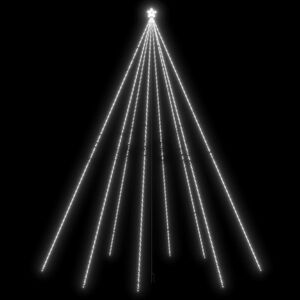 vidaXL Ljósajólatré Inni Úti 1300 LED Ljós Kalt-Hvítt 8 m