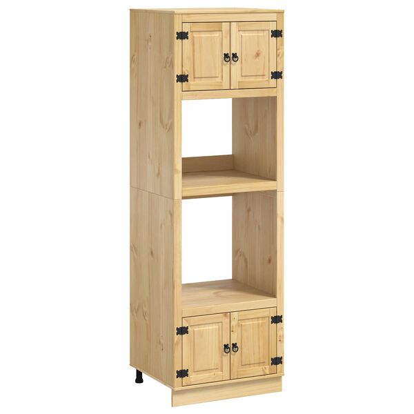 vidaXL Cabinet SKI Hunangsbjartur 66 x 58 x 207 cm Solid furuhikk