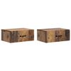 vidaXL Vegghengdur n&aelig;turbor&eth;sk&aacute;pur 2 pcs Gamall vi&eth;ur Samsettur vi&eth;ur