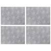 vidaXL Stigaplata R&eacute;tthyrningur 4 pcs Silfur 40 x 30 cm &Aacute;l