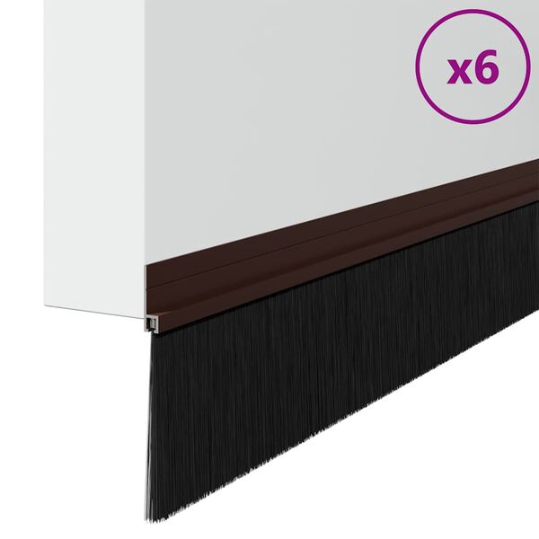 vidaXL Sj&aacute;lfklemmdu hur&eth;arbrosseglin 6 pcs Br&uacute;nn 100 cm &Aacute;lblenda