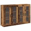 vidaXL Veggsk&aacute;par 2 pcs Gamall vi&eth;ur 69,5 x 34 x 90 cm Samsettur vi&eth;ur
