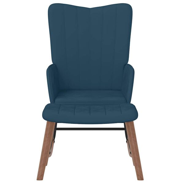 vidaXL Sl&ouml;kunarst&oacute;ll me&eth; F&oacute;tskemli Bl&aacute;r Flauel