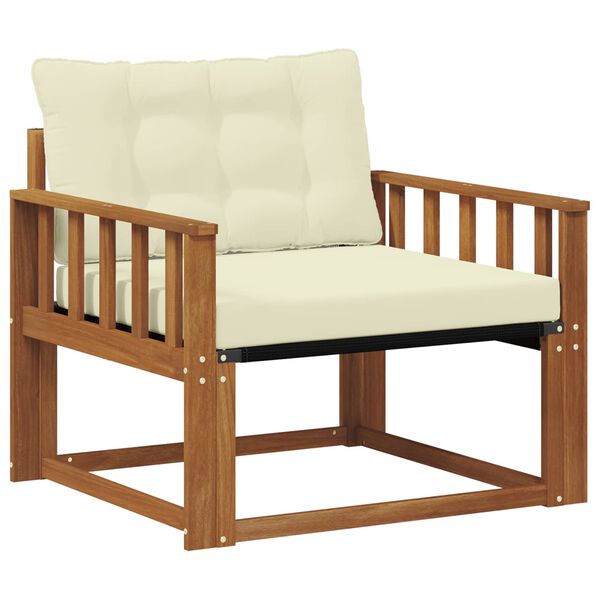 vidaXL &Uacute;ti s&oacute;fasett Fast Acacia tr&eacute; og Textilene N&aacute;tt&uacute;rulegur