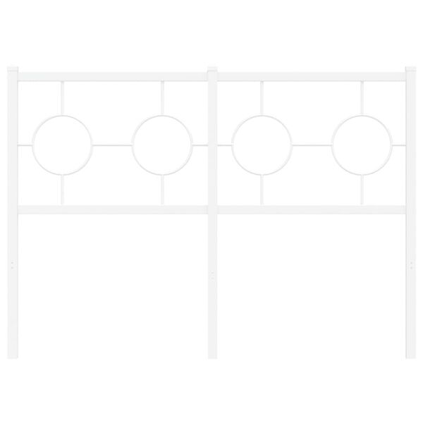 vidaXL Höfuðgafl úr Málmi Hvítur 120 cm