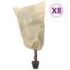 vidaXL Fl&iacute;spl&ouml;ntuyfirbrei&eth;slur m/Reyri&thorn;veng 8 stk. 70 g/m&sup2; 0,8x0,8 m