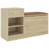 vidaXL Sk&oacute;bekkur Sonoma Eikarlitur 94,5x31x57 cm Samsettur Vi&eth;ur