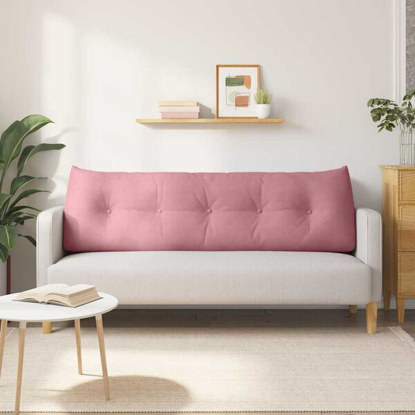 vidaXL Bakp&uacute;&eth;i Bleikur 160 x 24 x 50 cm Flauel