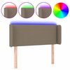 vidaXL LED h&ouml;fu&eth;gafl Taupe 93x16x78/88 cm Efni