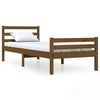 vidaXL R&uacute;mgrind Br&uacute;nn Gegnheill Vi&eth;ur 75x190 cm 2FT6 L&iacute;ti&eth; Einbreitt