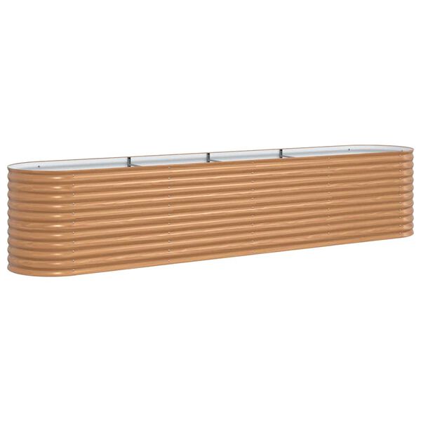 vidaXL H&aelig;kka&eth; r&uacute;m Br&uacute;nn 400 x 80 x 81 cm St&aacute;l