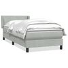 vidaXL Spring r&uacute;m me&eth; d&yacute;nu Lj&oacute;sgr&aacute;r 90x220 cm Flauel