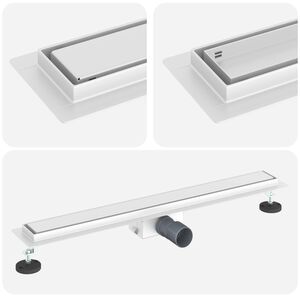 vidaXL 2 &iacute; 1 sturtuvatn Silfur 80 cm Ry&eth;fr&iacute;tt st&aacute;l 304