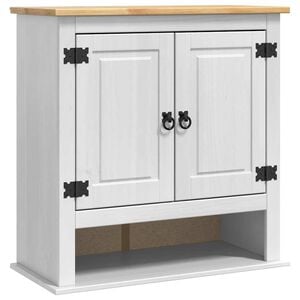 vidaXL Vegghengdur sk&aacute;pur me&eth; geymslu Corona Hv&iacute;tt 70 x 33 x 71,5 cm