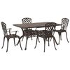 vidaXL Gar&eth;ur bor&eth;sett 5 pcs bronze &Aacute;l