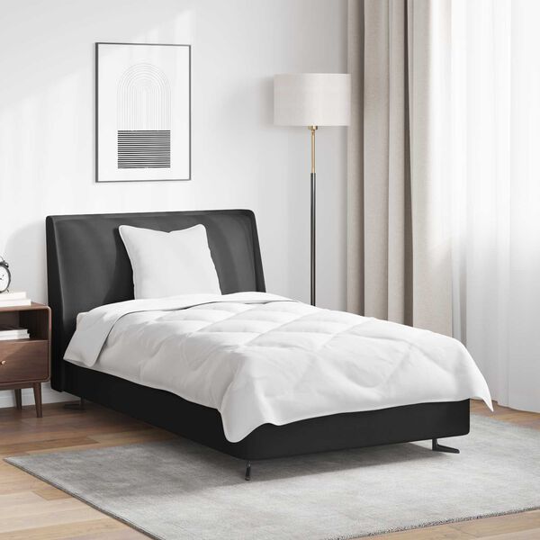 vidaXL S&aelig;ng me&eth; kodda 2 pcs Hv&iacute;tt M&iacute;kr&oacute;f&iacute;ber