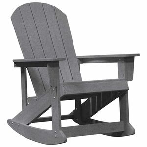 vidaXL Adirondack vagga Ljósgrár 73.5 x 92 x 90 cm HDPE