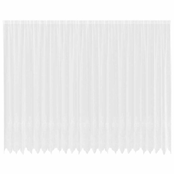 vidaXL Garnogard&iacute;na me&eth; gluggatj&ouml;ldum Hv&iacute;tt 280 x 600 cm P&oacute;l&yacute;ester