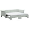 vidaXL Svefns&oacute;fi me&eth; Hj&oacute;lapl&ouml;tu Lj&oacute;sgr&aacute;r 90x190 cm Flauel