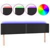 vidaXL LED H&ouml;f&eth;agafl Svart 183x16x78/88 cm Le&eth;url&iacute;ki
